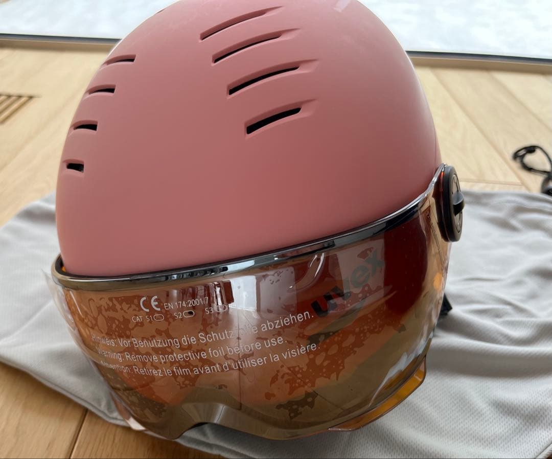 uvex ウベックス スキースノーボードバイザーヘルメット 54-58cmピンク