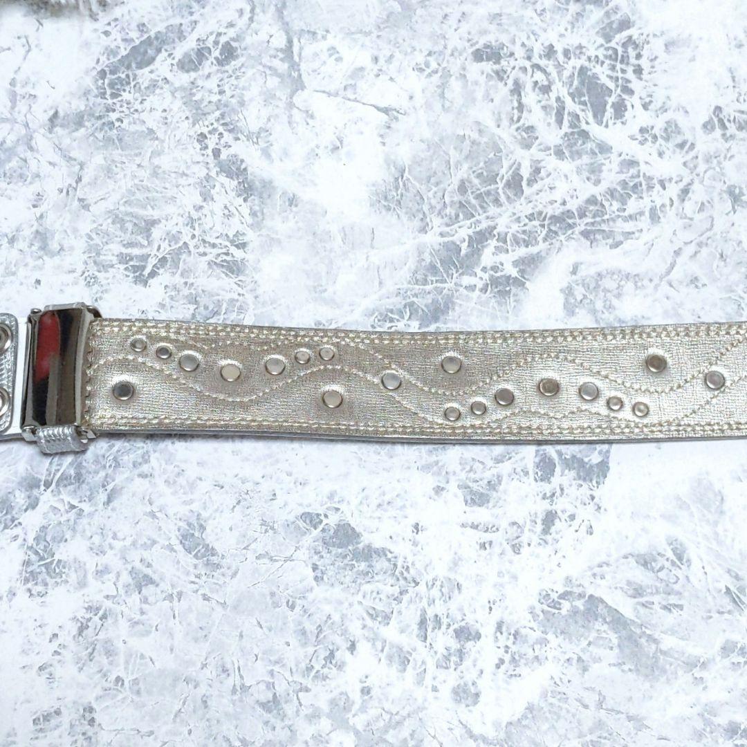 BELT FACTORY ゴルフマーカー付き ベルト スワロフスキー シルバー