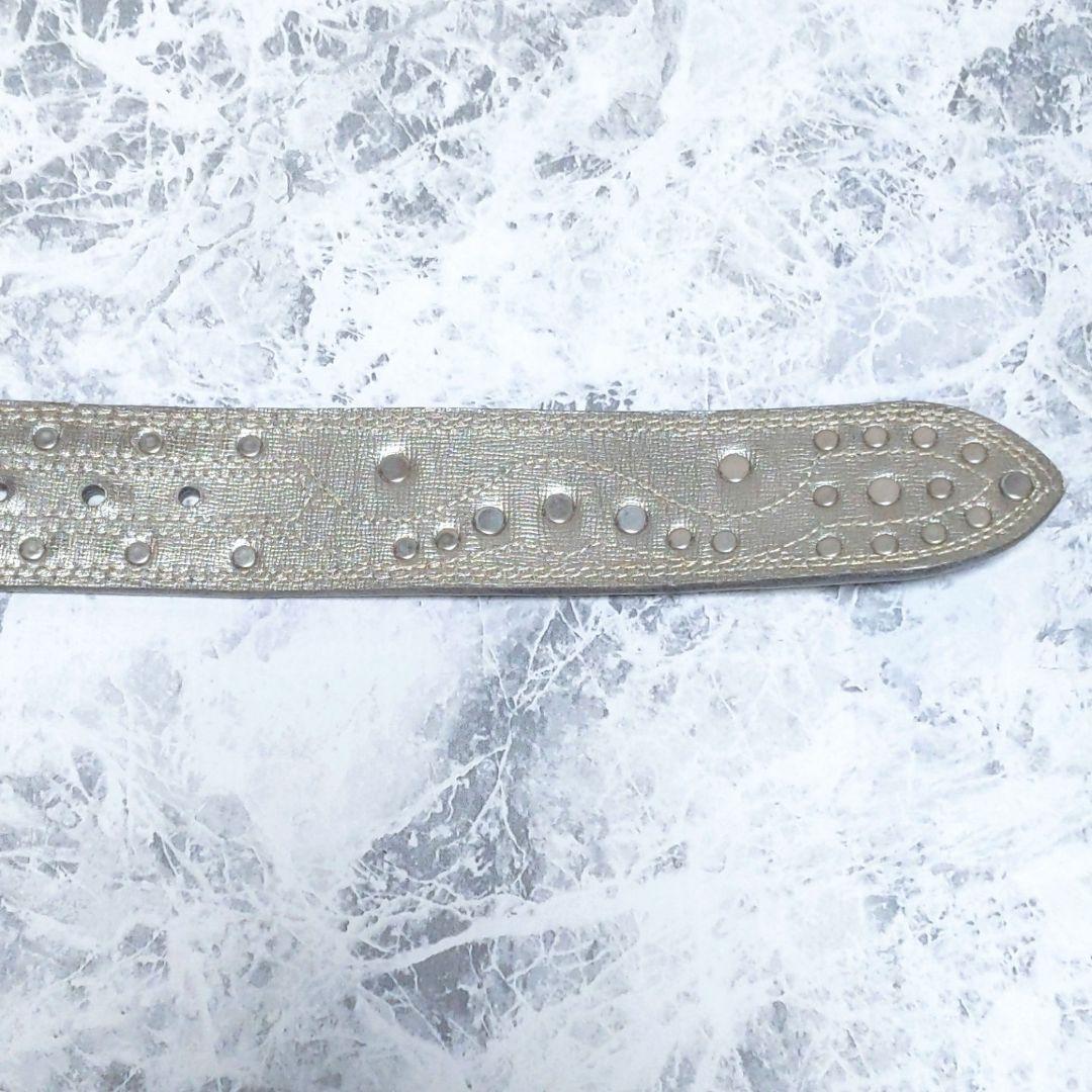 BELT FACTORY ゴルフマーカー付き ベルト スワロフスキー シルバー