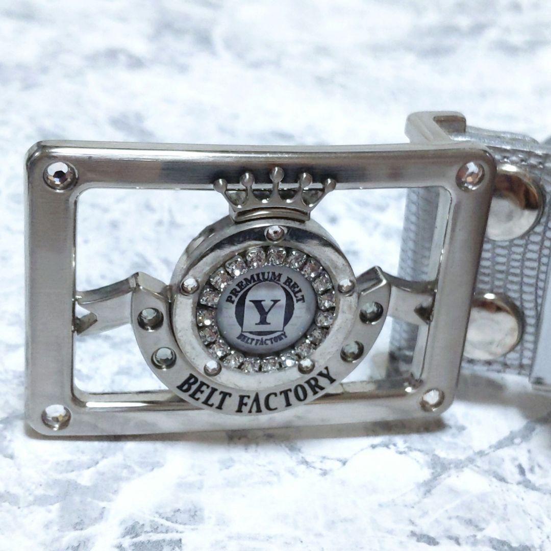 BELT FACTORY ゴルフマーカー付き ベルト スワロフスキー シルバー