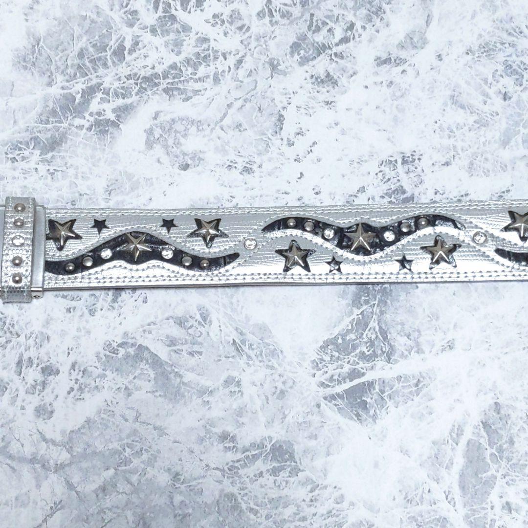 BELT FACTORY ゴルフマーカー付き ベルト スワロフスキー シルバー