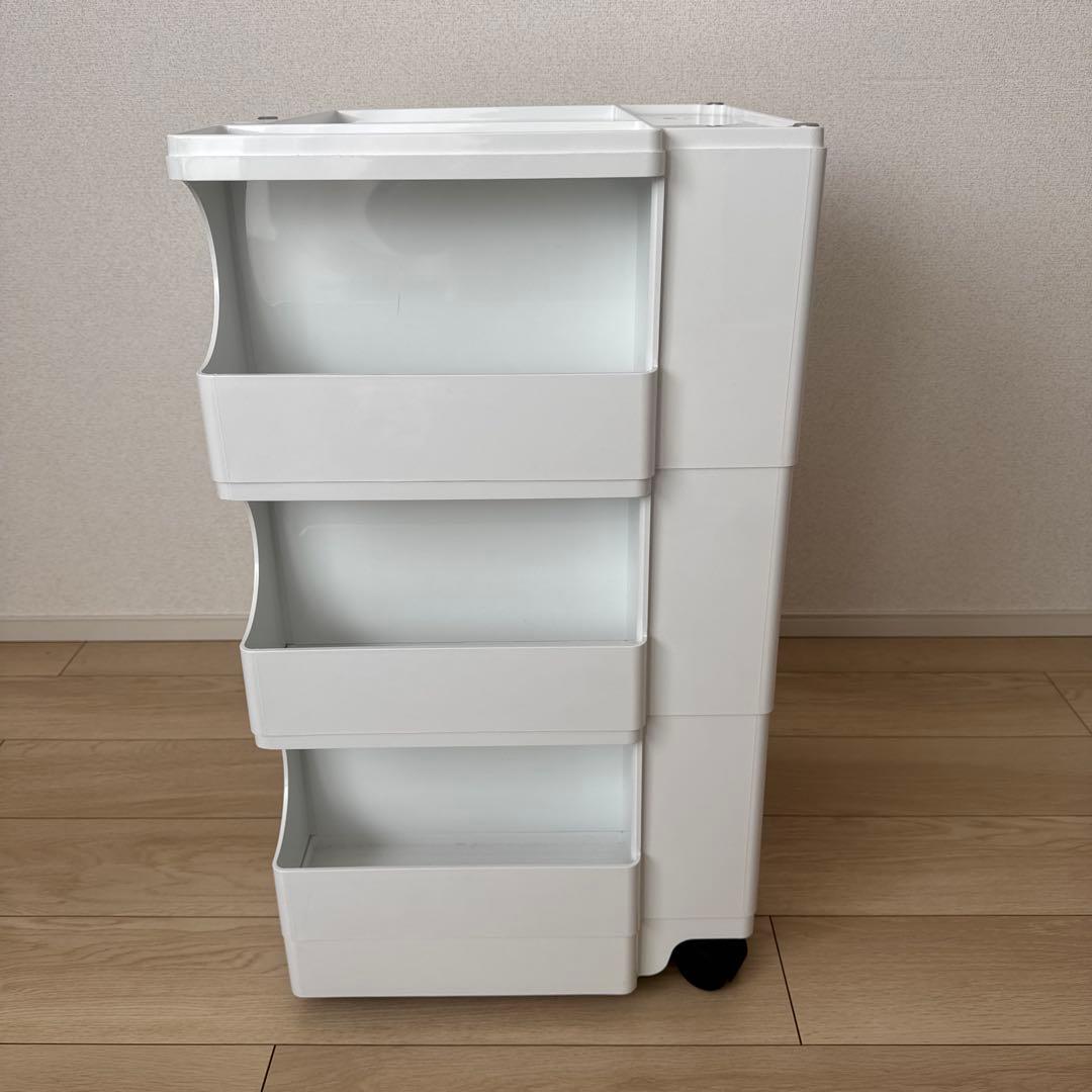 直接引取【美品】B-LINE ボビーワゴン 3段5トレイ ホワイト　正規品