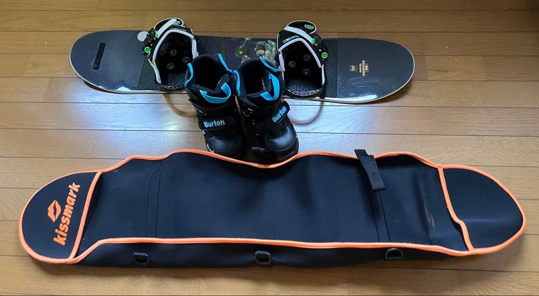 burton キッズ　スノーボード板　ビンディング　ブーツ＋カバー　計4点セット