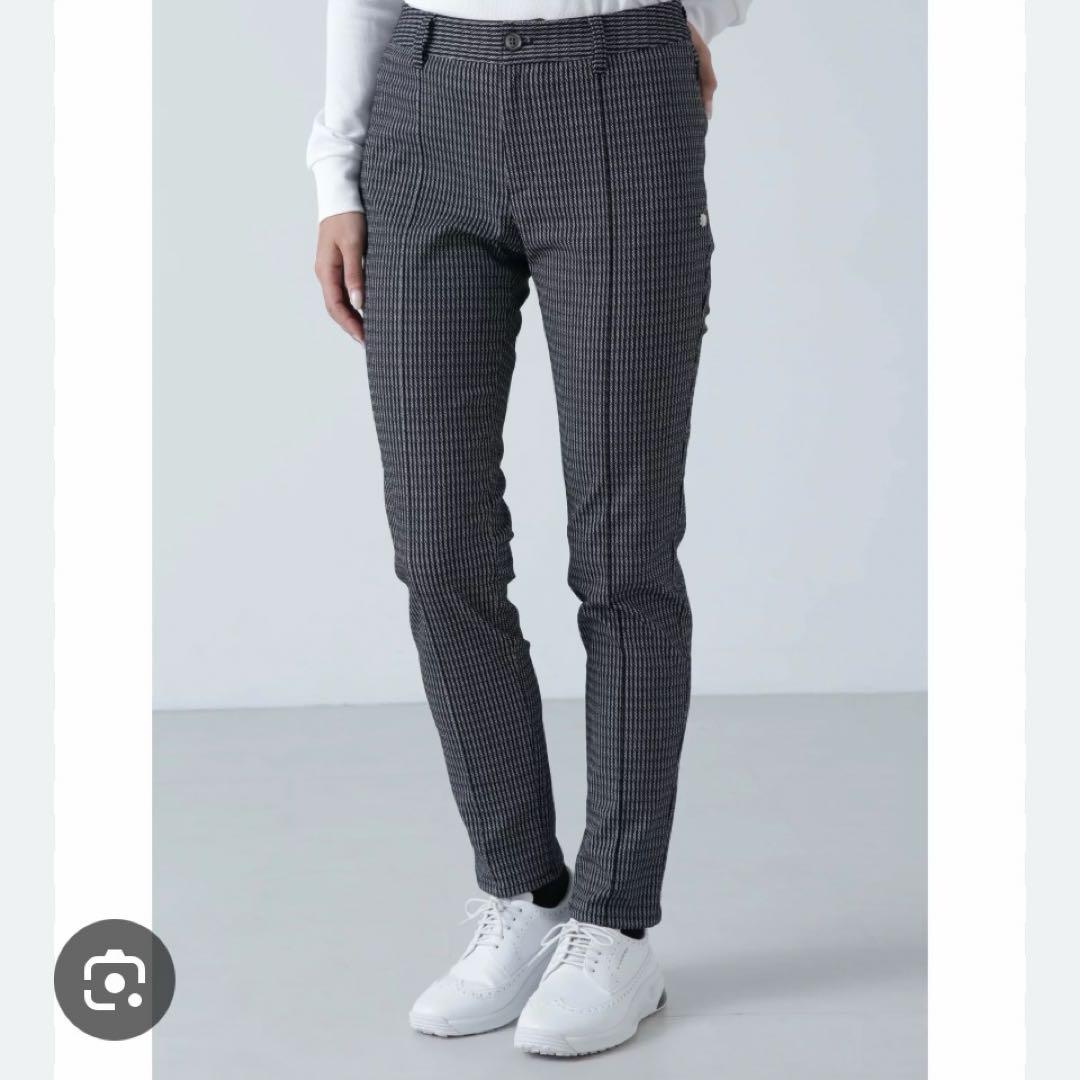 美品　St ANDREWS ストライプウェーブストレッチパンツ　M