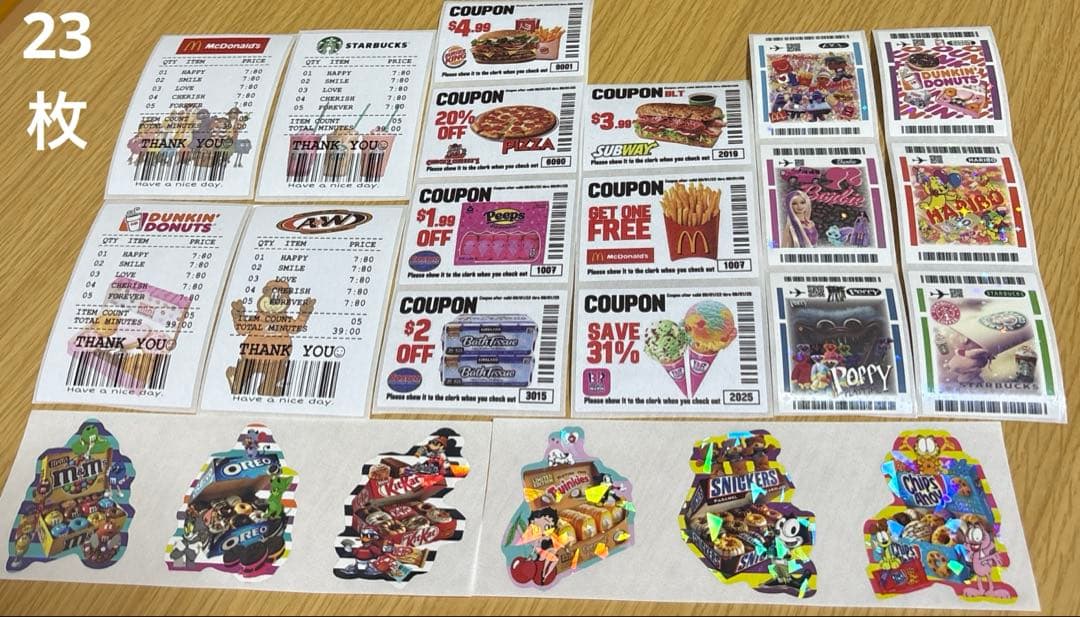 アメキャラ　ステッカー　おすそ分け　アメステ300枚❣️詰め合わせパック　平袋付き