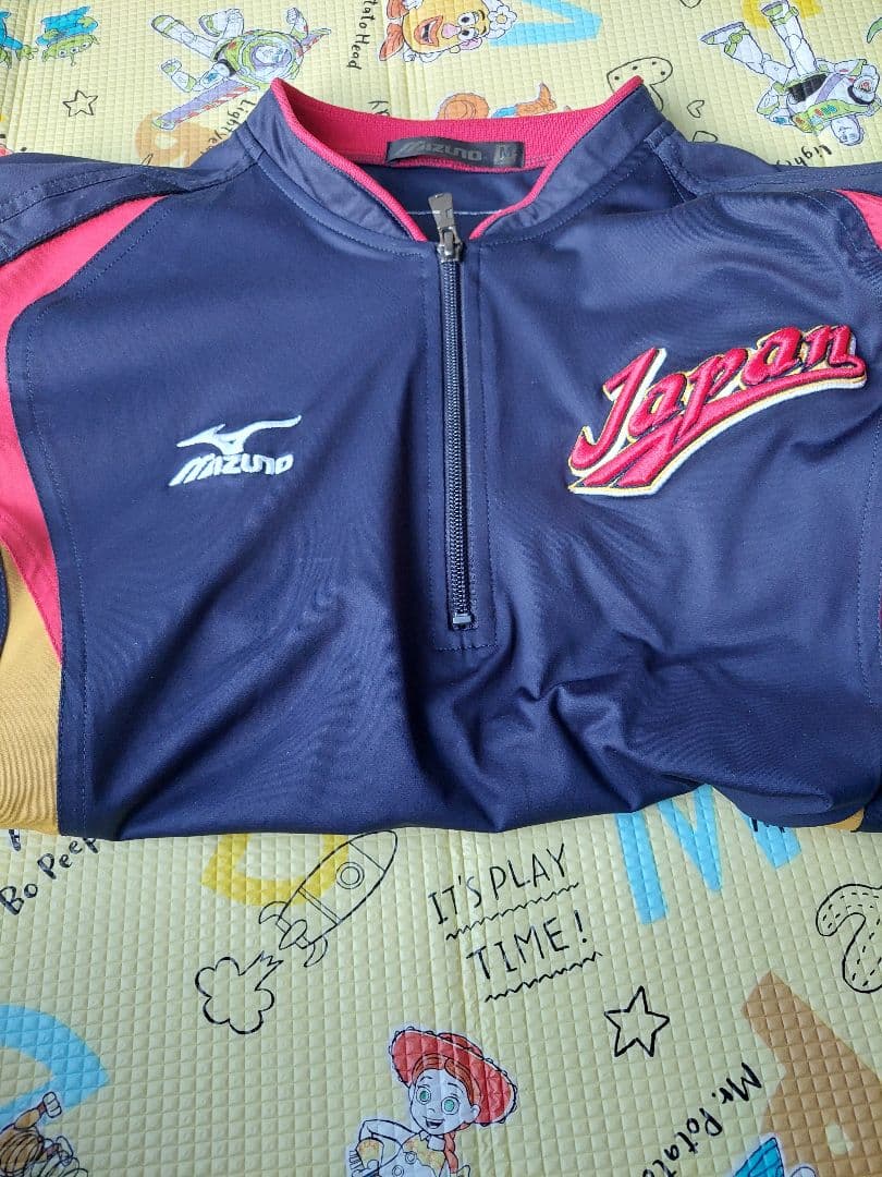侍JAPANオーセンティックMizuno ジッパー付き半袖ジャケット M