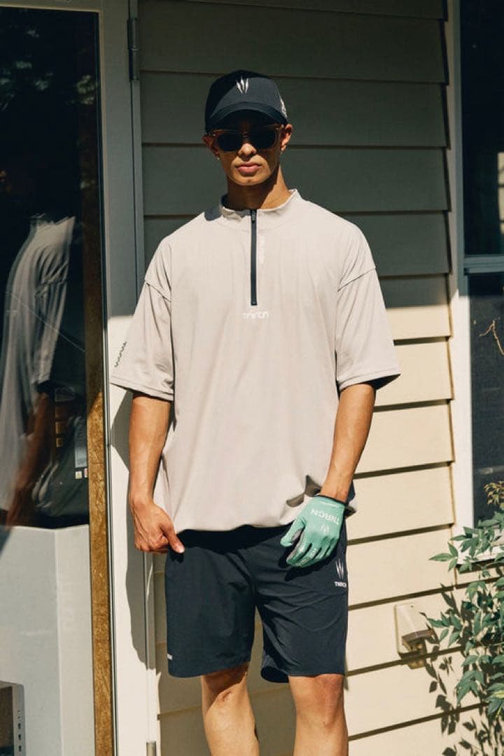 新作　RUFFLOG TNRCN HALF-ZIP TEE ラフロッグ　サイズM