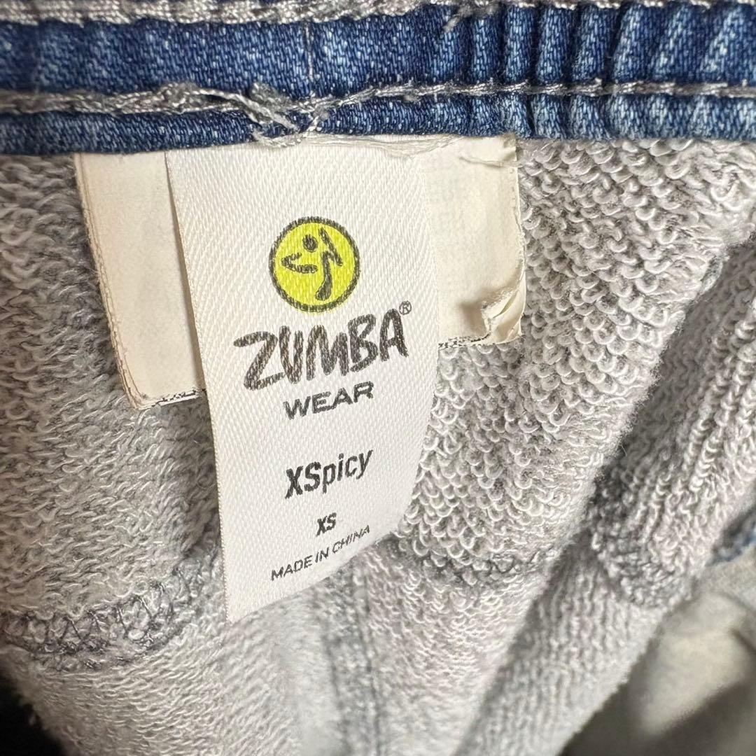 ZUMBA XS 正規品 デニムパンツ 異素材 ダメージ加工 ズンバ