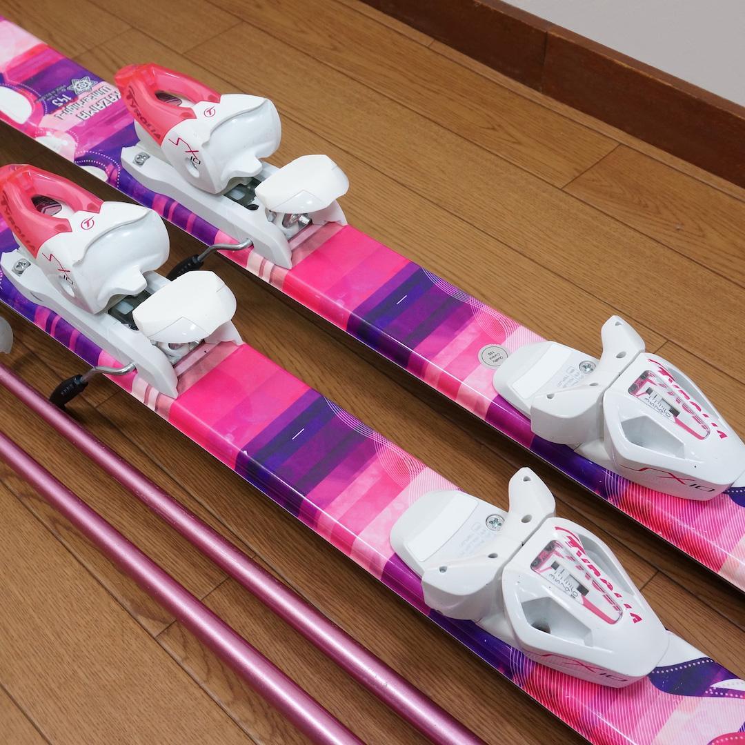 メンテ済 145cm 靴24cm KAZAMA レディーススキーセット