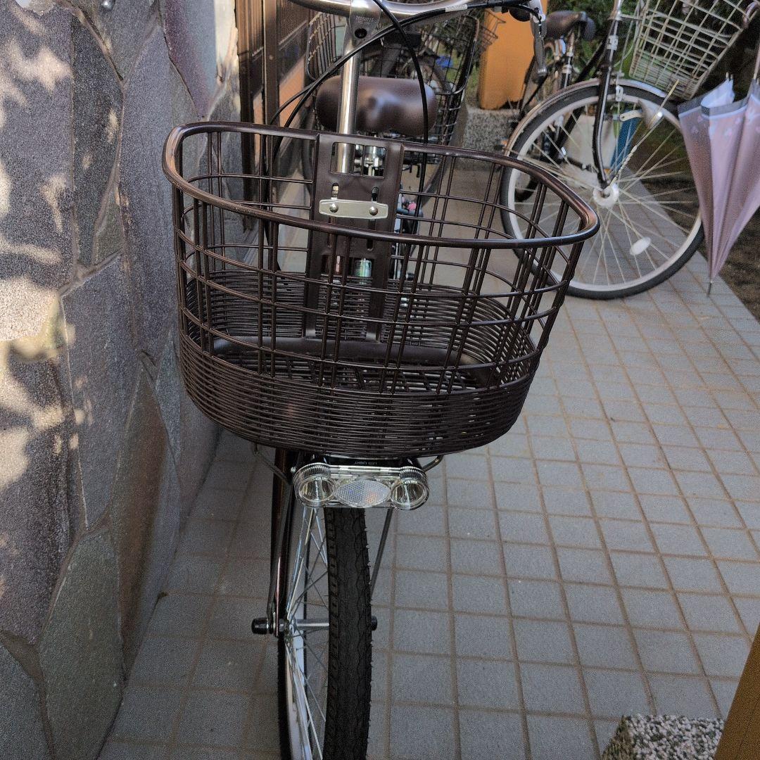 ENERSYS 電動アシスト自転車 ブラウン 前後カゴ付き