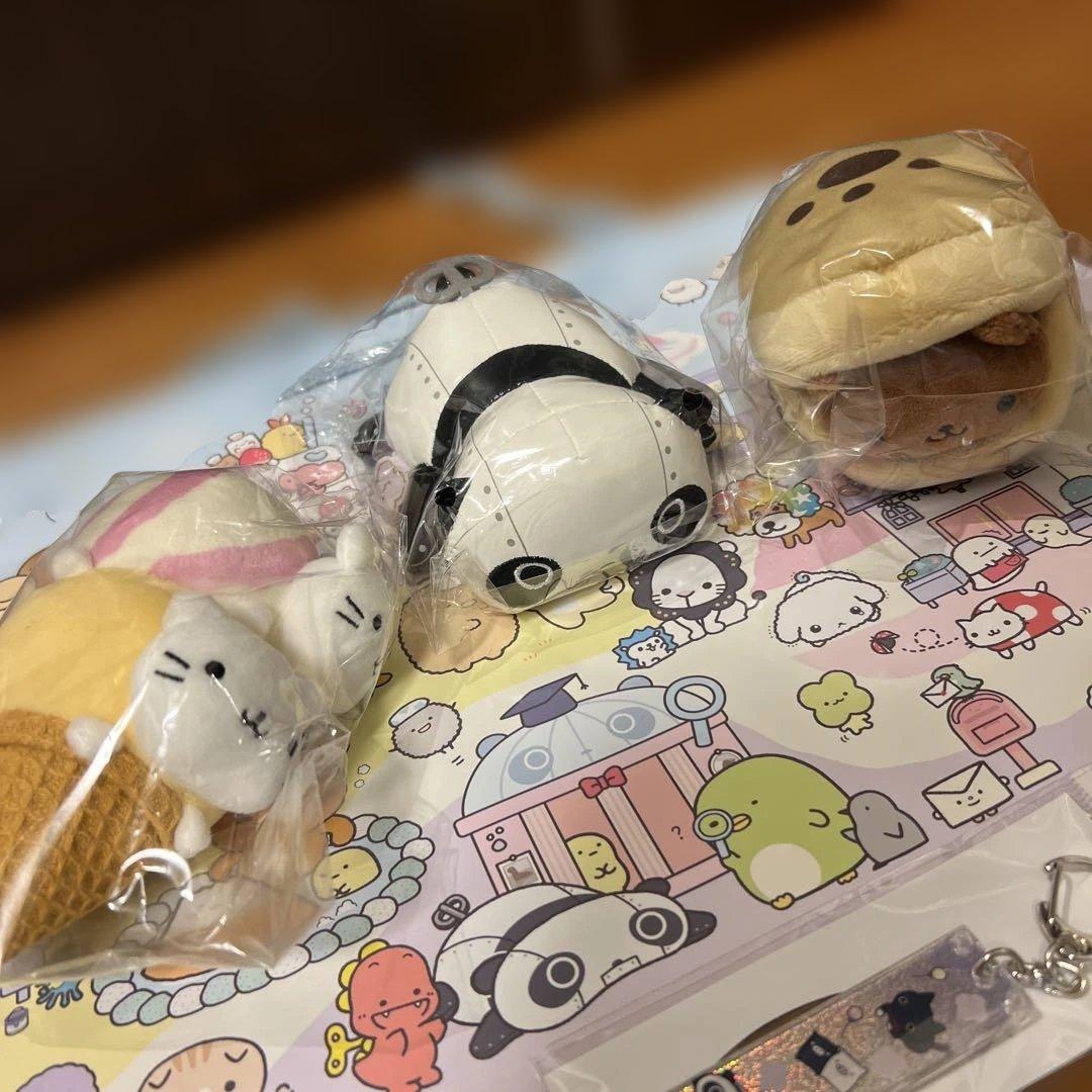 【限定】サンエックス ぬいぐるみ3種＋特典キーホルダー＆紙袋セット