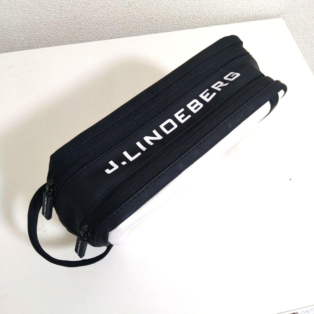 J.LINDEBERG ゴルフ用ポーチ/ビッグロゴ/バイカラー♡カートバッグ