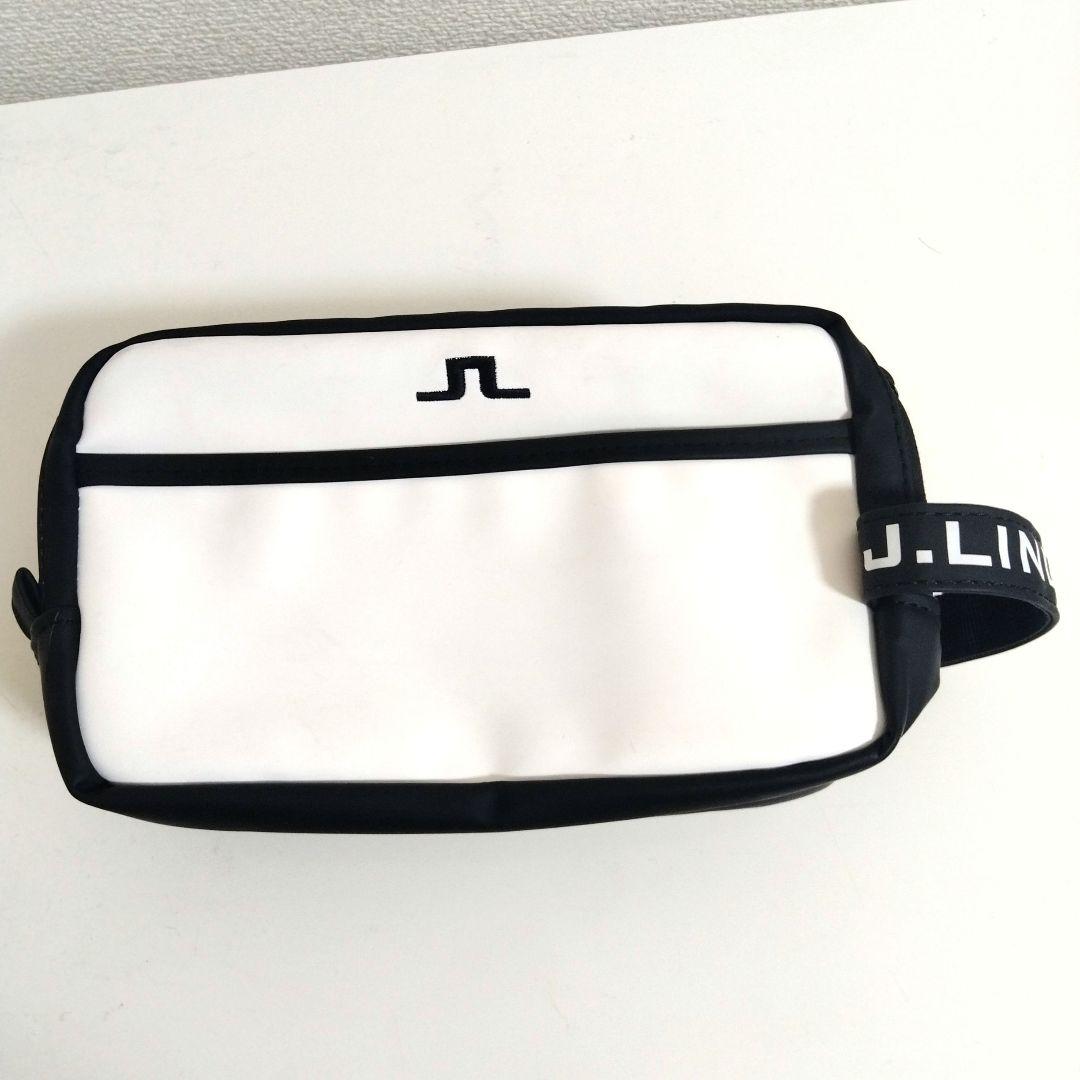 J.LINDEBERG ゴルフ用ポーチ/ビッグロゴ/バイカラー♡カートバッグ