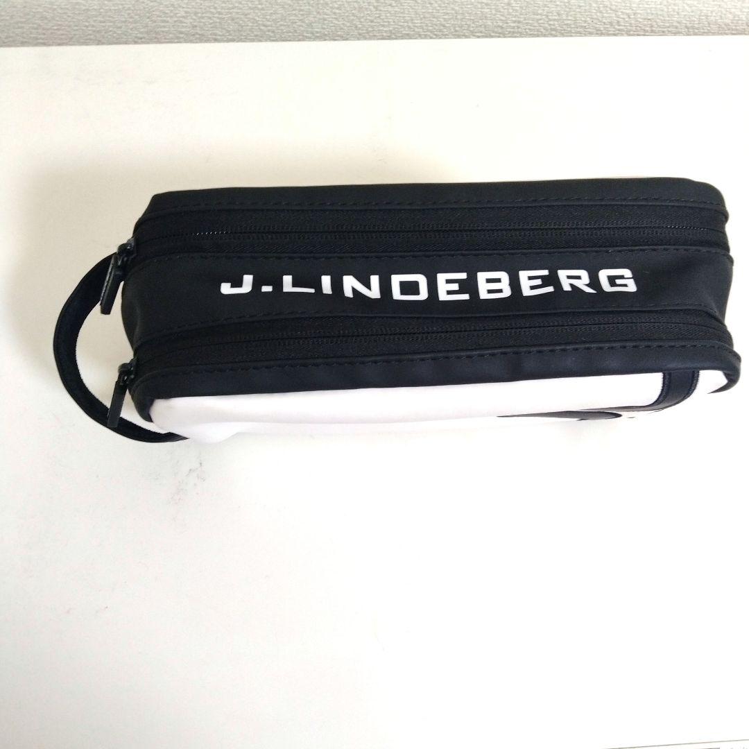 J.LINDEBERG ゴルフ用ポーチ/ビッグロゴ/バイカラー♡カートバッグ