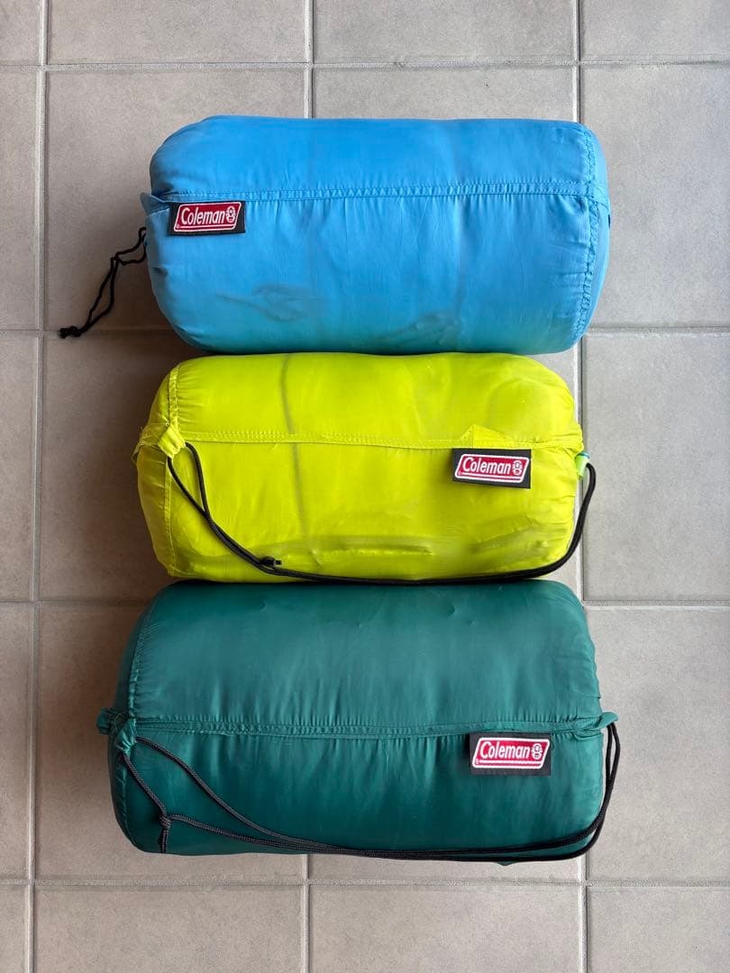 【洗濯済み】Coleman 寝袋 3個セット