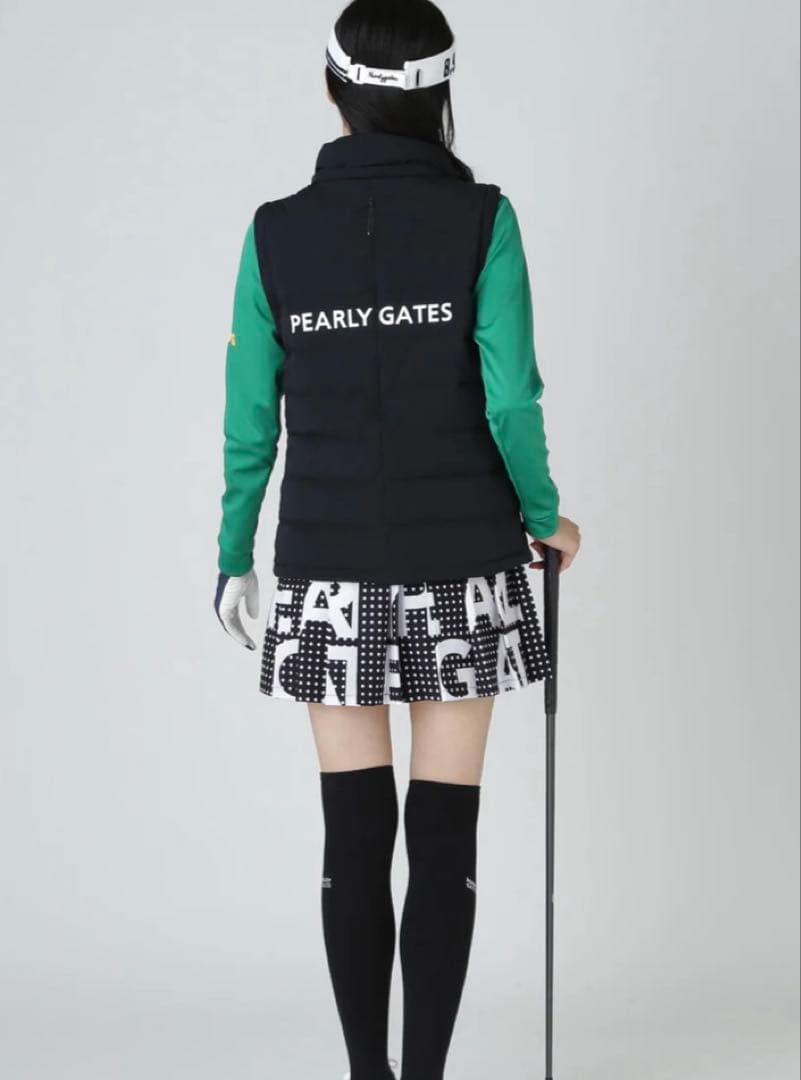 パーリーゲイツNyストレッチタフタフーディダウンジャケット2way今期完売品