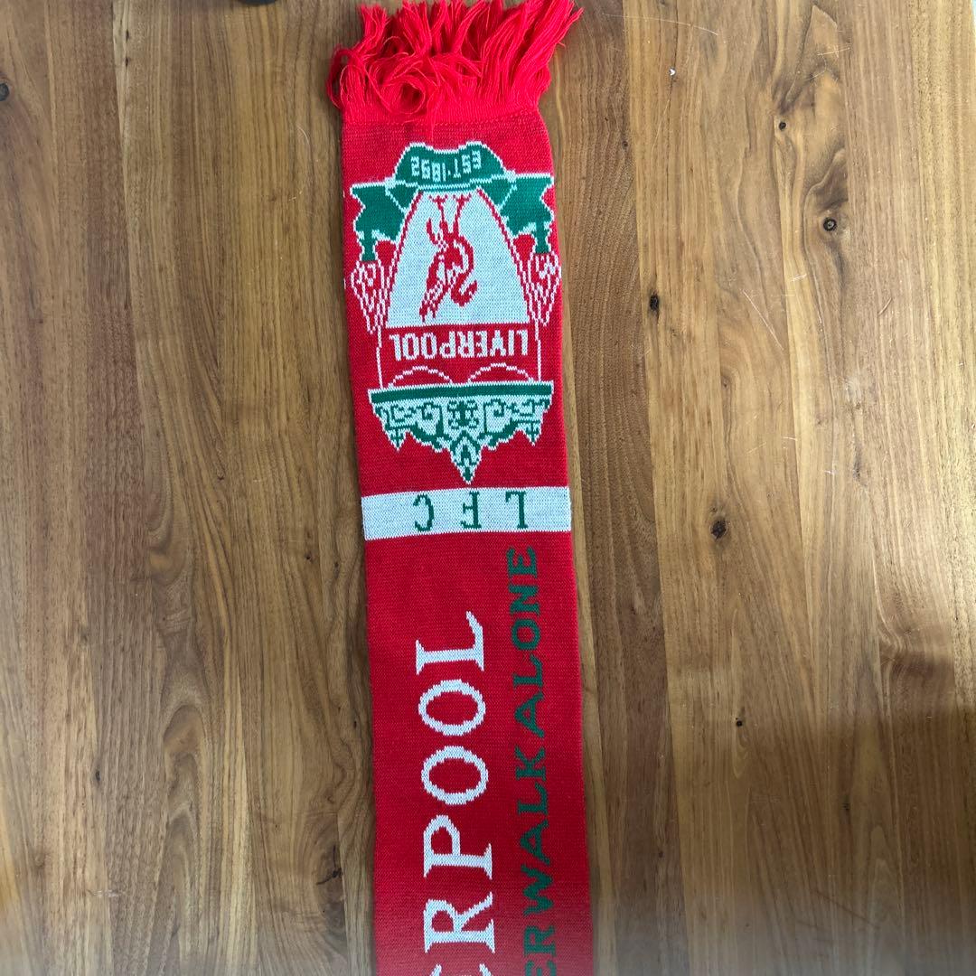 LIVERPOOL 1892 マフラータオル　スカーフ 赤 フリンジ付き