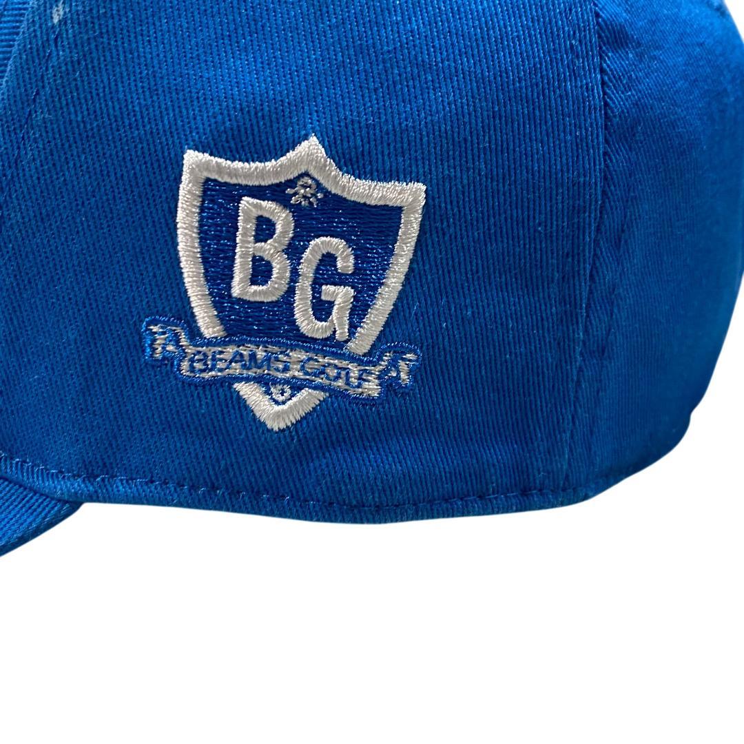 BEAMS GOLF ビームス ゴルフ キャップ ブルー系 刺繍 ワッペン