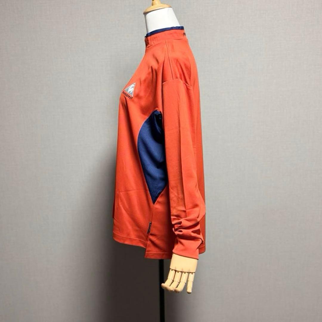 極美品 ルコック ゴルフ ハーフジップ M オレンジ メンズ 長袖　春夏