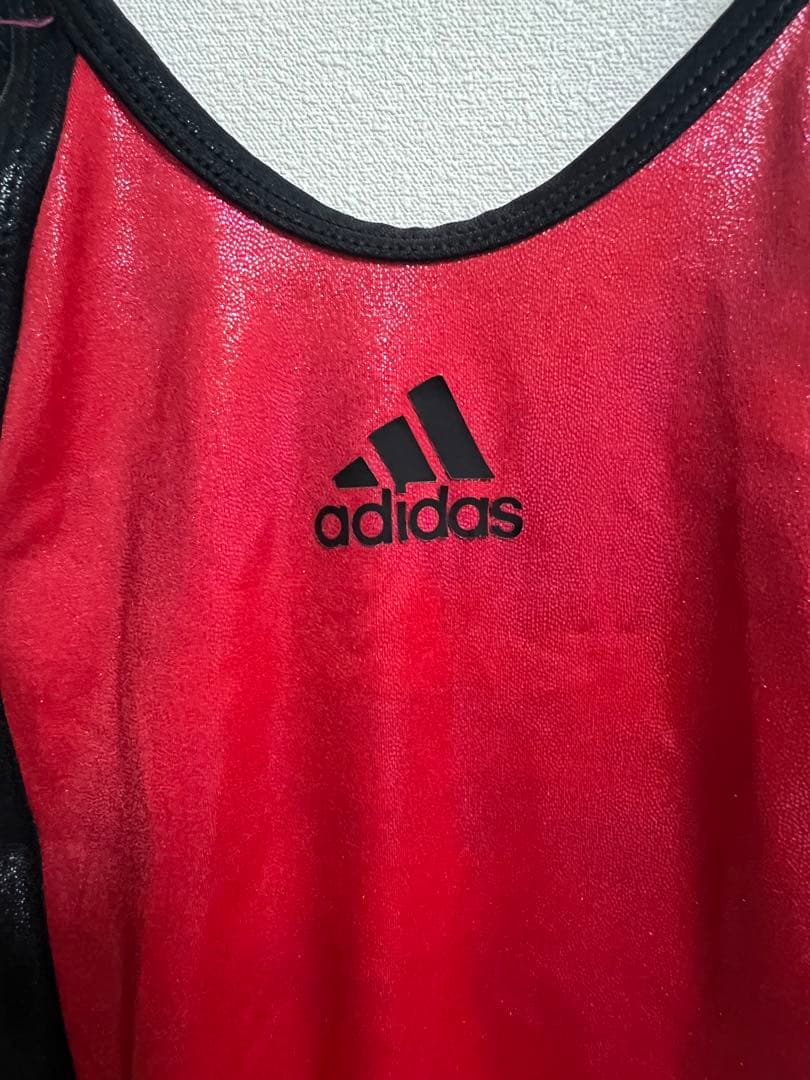 adidas 赤黒 レオタード