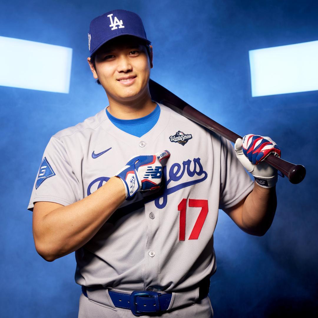 大谷翔平2025WSホームReplicaジャージ♯34&WS2025パッチ付　L