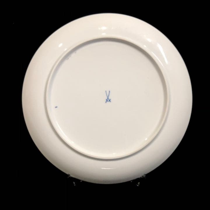 Meisseマイセン/極稀少1級品 化粧箱付「青い鳥と金の竹」28cm飾り皿
