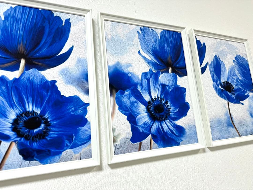 No.227フレーム付きキャンバスアート　インテリア　花の絵画　アートポスター
