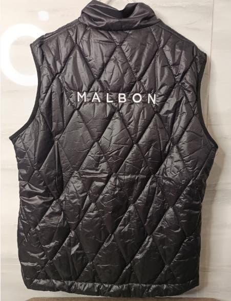 Malbon ゴルフ メンズ立領ベスト25AW 撥水軽量保温ブラック 多サイズ✨