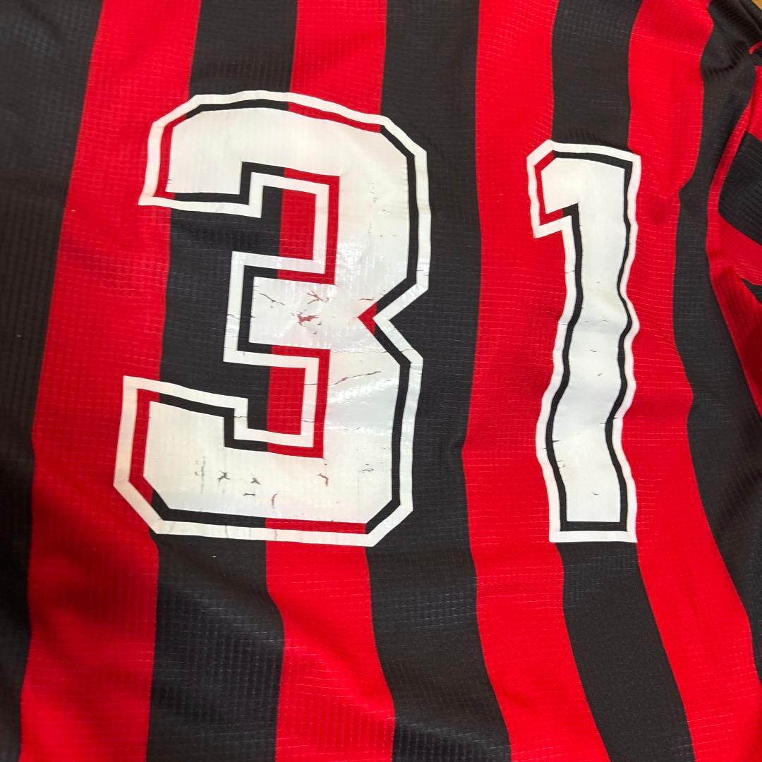 ACミラン Lotto サッカーシャツ 赤黒