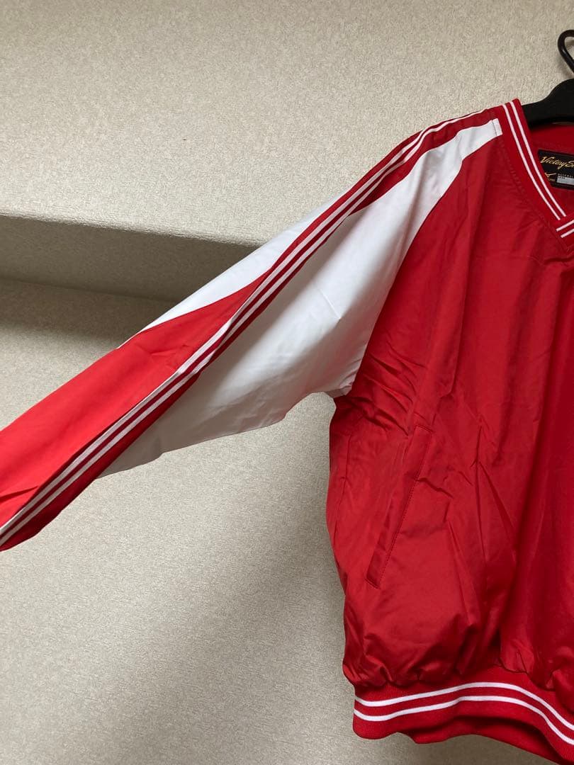 Mizuno Victory Stage 野球新品ジャケット M 赤/白
