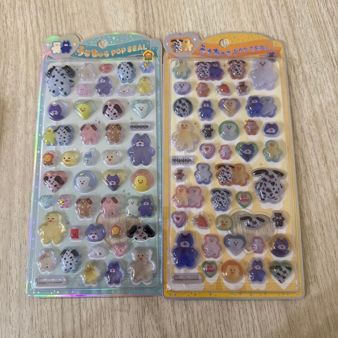 正規品mojomojo・うるちゅるポップ・ポップシール シールセット 5点