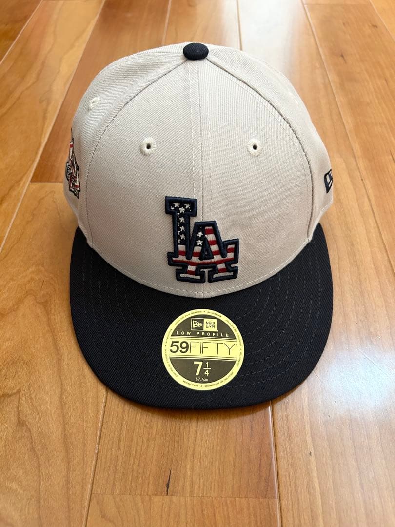 新品 ドジャースニューエラ59FIFTY LPキャップ 米国独立記念日着用モデル