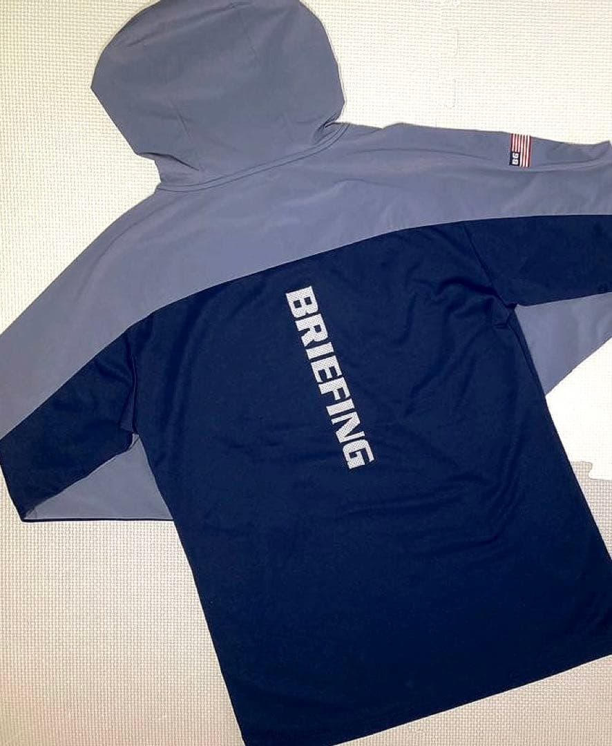 BRIEFING GOLF MS HALF ZIP HOODIE（NAVY／M）
