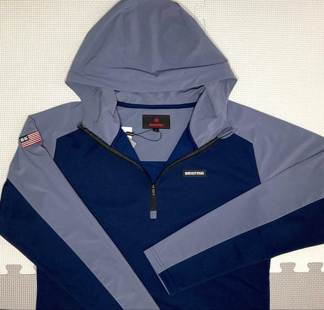 BRIEFING GOLF MS HALF ZIP HOODIE（NAVY／M）