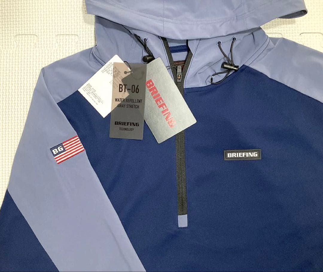 BRIEFING GOLF MS HALF ZIP HOODIE（NAVY／M）