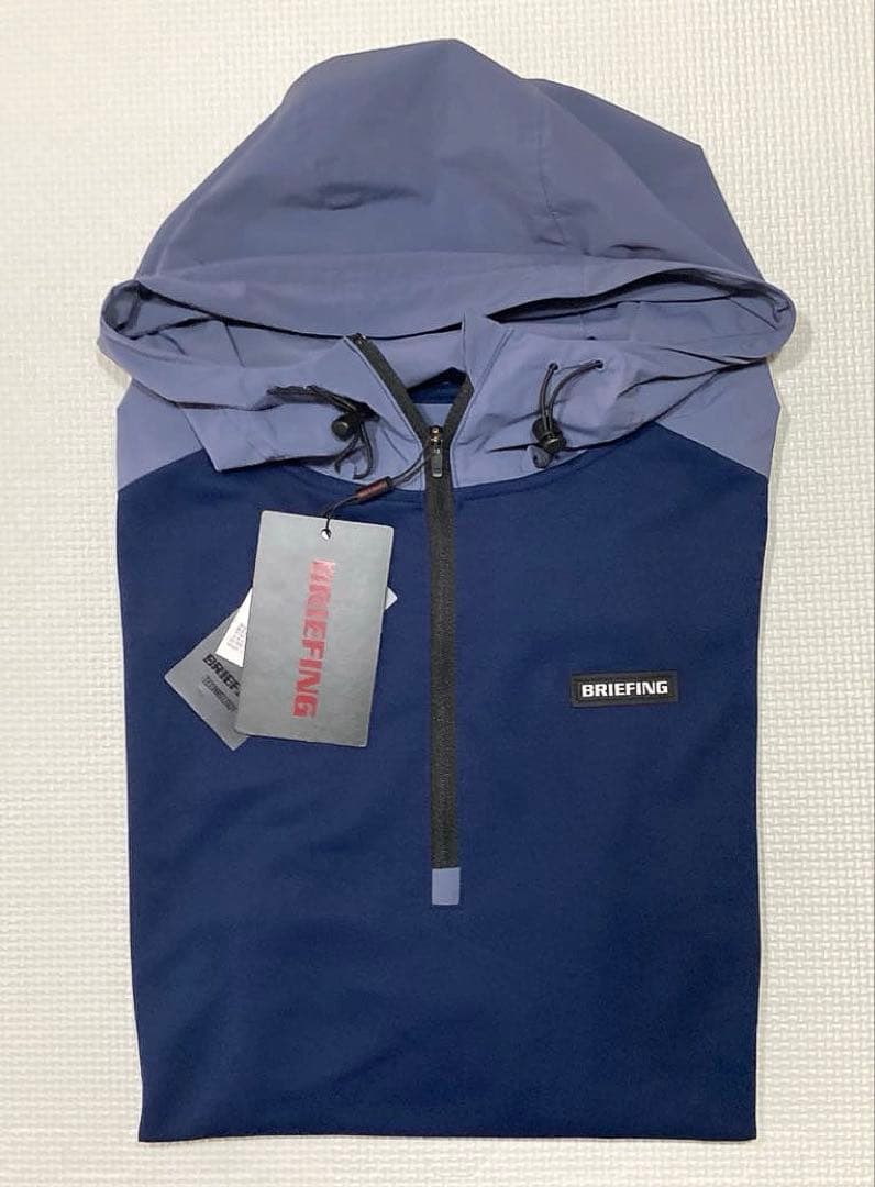 BRIEFING GOLF MS HALF ZIP HOODIE（NAVY／M）
