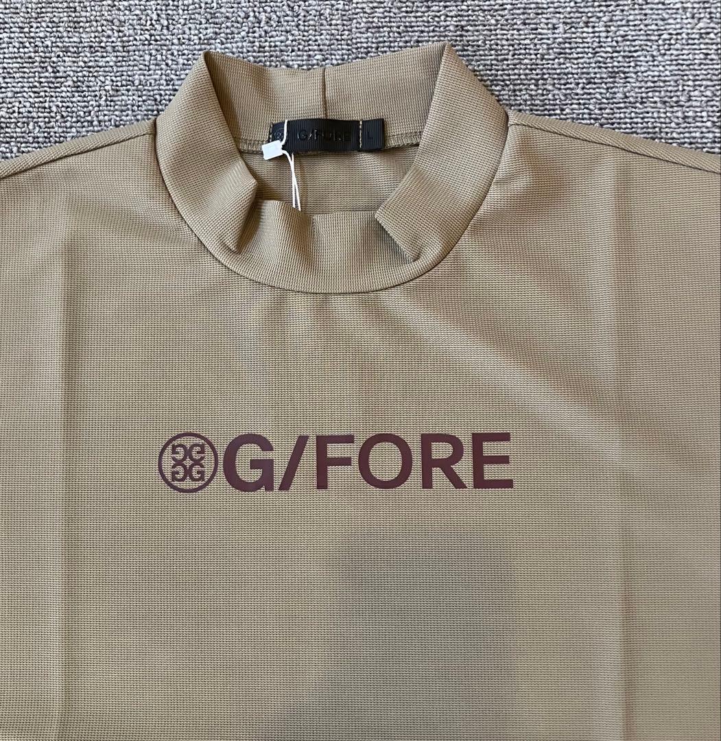 G/FORE ジーフォア XXLサイズ モックネックT-シャツ カーキ