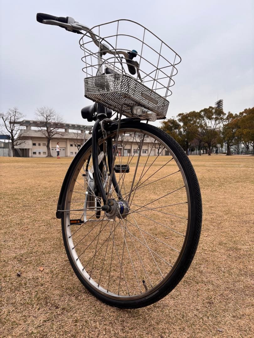 BRIDGESTONE アルベルト ブラック 前カゴ付き