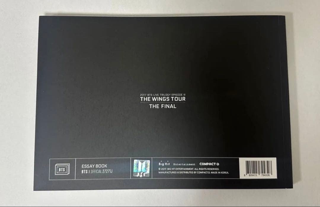 公式 WINGS TOUR THE FINAL エッセイブック ソクジン