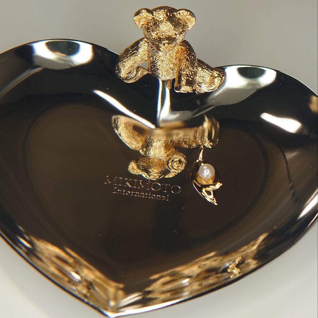 【 未使用 】MIKIMOTO ハート型ジュエリートレイ 天然真珠付き
