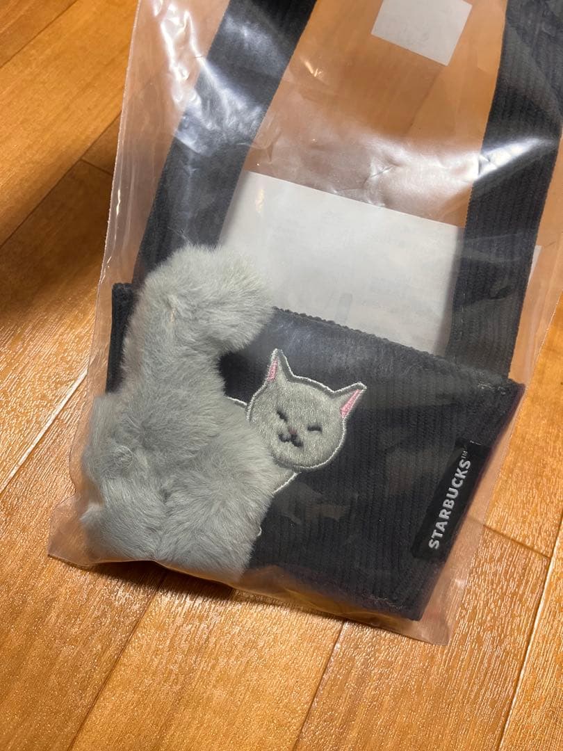 海外STARBUCKS 猫 水筒カバー ドリンクホルダー