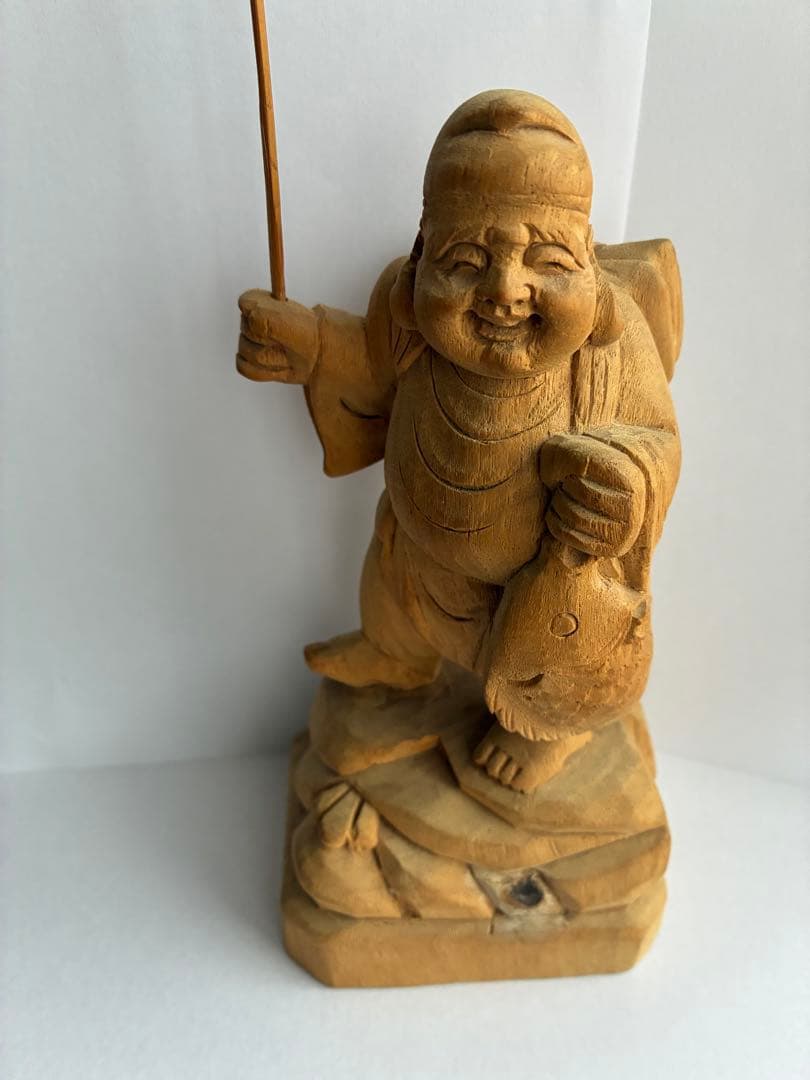 恵比寿　大黒天　木彫　彫刻　置物　縁起物　骨董　七福神　セット