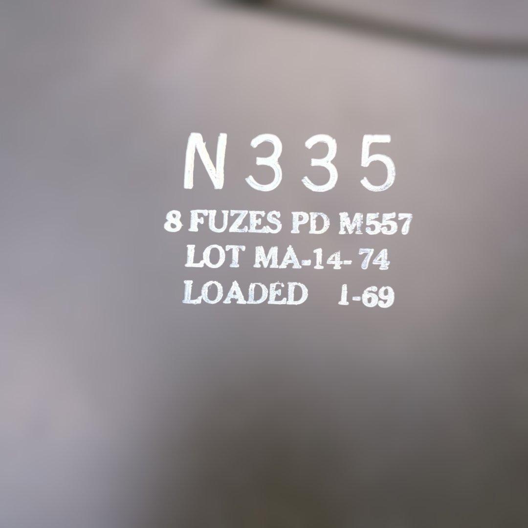 米軍放出品　N335装薬・M557信管　保管輸送弾薬箱　ベトナム戦争使用品