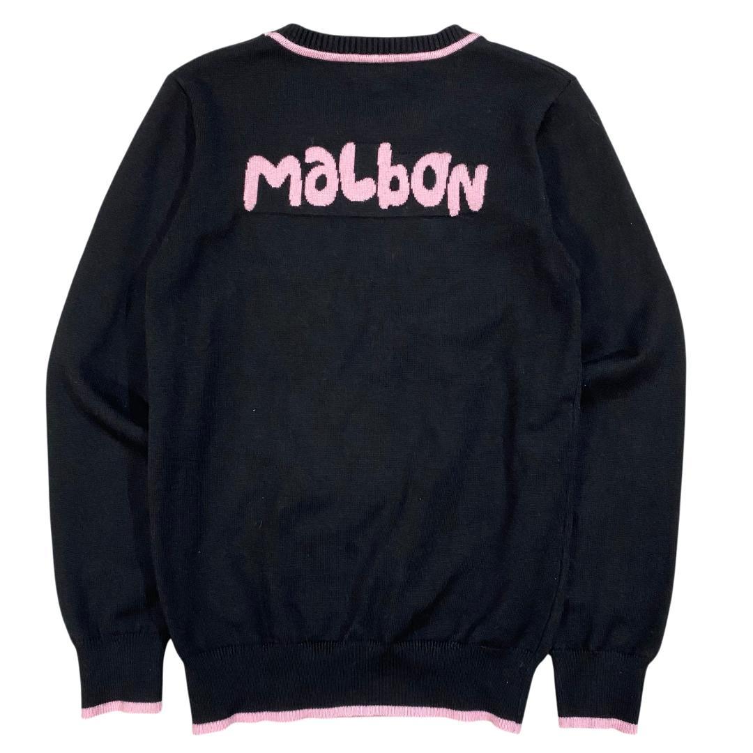 MALBON GOLF マルボン ゴルフ 長袖 ニット セーター S ブラック