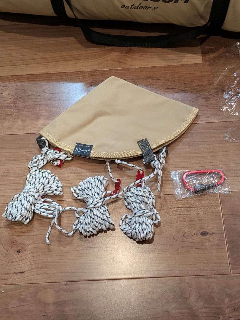 Soomloom HAPI 4P TC ワンポール＋グランドシート＋タープ連結