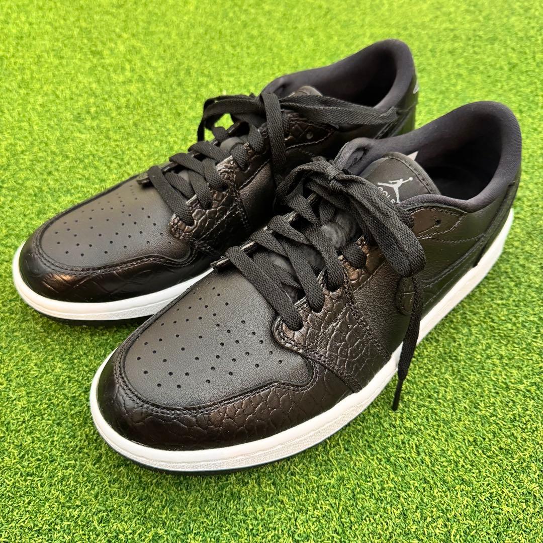 【開封未使用】ナイキ エアジョーダン1LOW GOLF BLACKクロコダイル