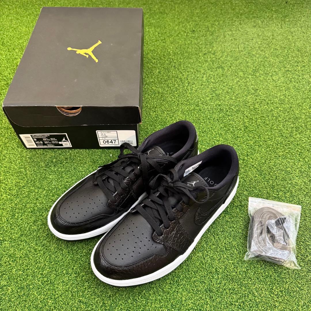 【開封未使用】ナイキ エアジョーダン1LOW GOLF BLACKクロコダイル