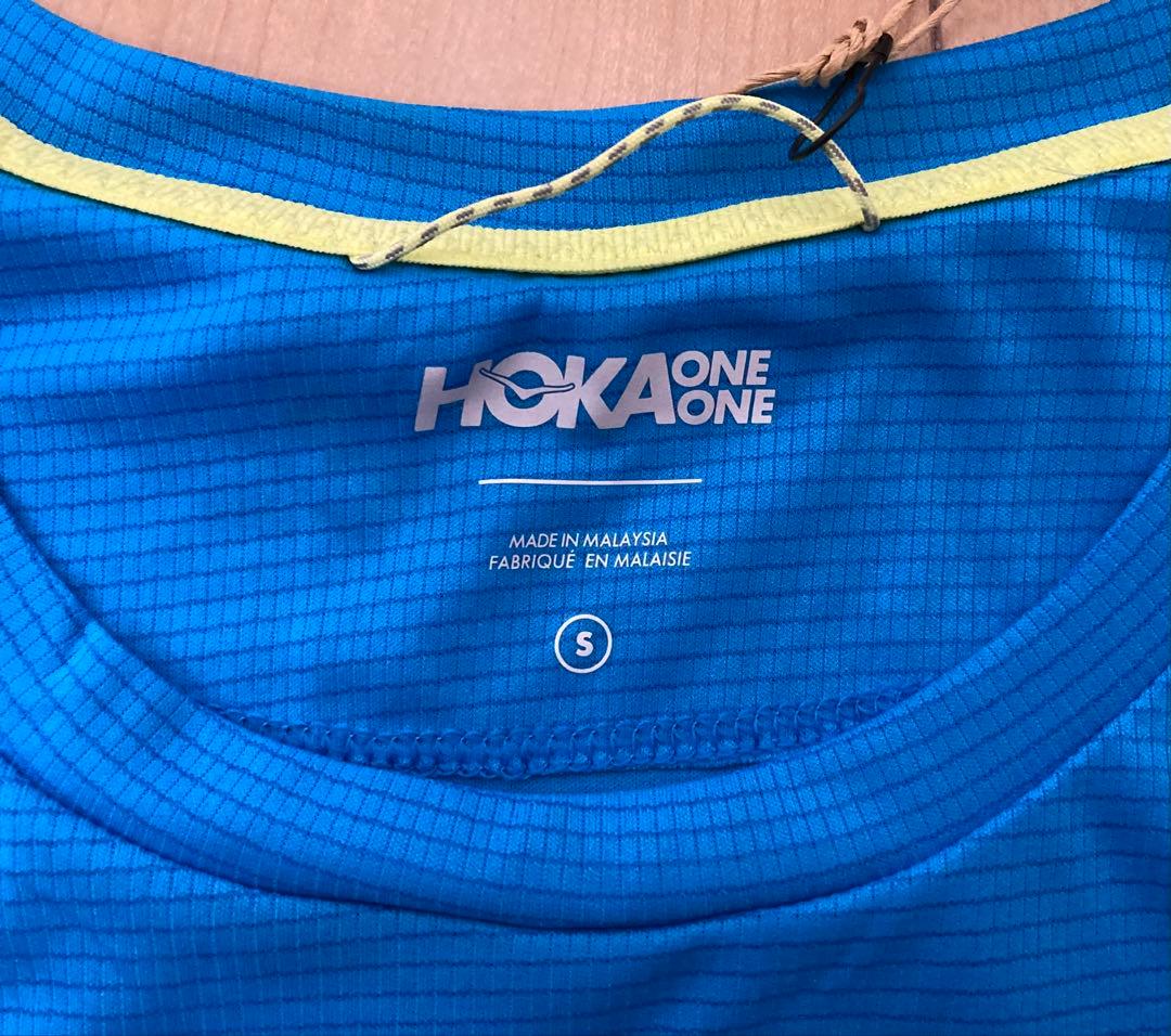 HOKA ホカオネオネ ランニング Tシャツ Sサイズ ブルー 新品タグ付き