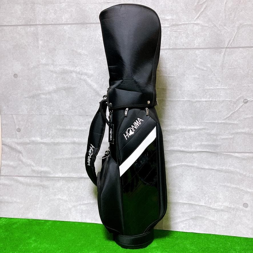【極美品】HONMA ゴルフ キャディバッグ ブラック 9型 5分割 カート式