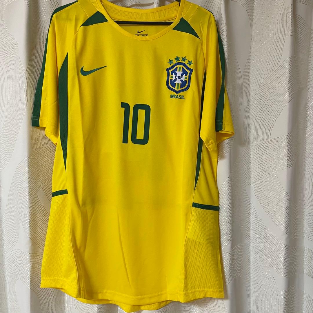 ブラジル代表2002リバウドホームサッカーユニフォームNIKE football